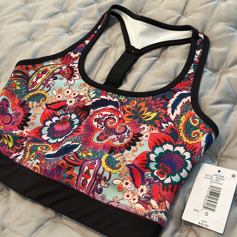 Josie Natori Colorful Paisley Sport  NWT